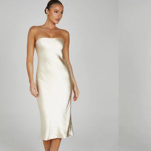 NWT Meshki Tyler Strapless Midi Dress